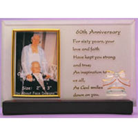 60th Anniversary - Glass Plaque - About Face Designs 123343