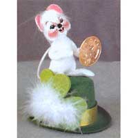 Lucky Irish Mouse Ornament - Annalee 170402