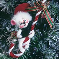 Candy Cane Mouse Ornament - Annalee 787803