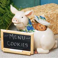 Pig Cookie Jar - Blue Sky BBB11405