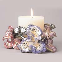 Iris Pillar Candle Holder - Blue Sky BCS20946