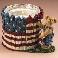 Tommy Bearyproud...God Bless America - Votive - Boyds Bearstones 27769