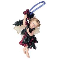 Holly Faerieberry...Holiday Gathering Ornament - Boyds Folkstones 25810