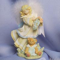 Girl Holding Basket Figurine - Cherished Teddies 0000978