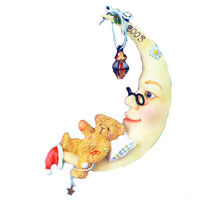 Crescent Moon Ornament - Cherished Teddies 112393