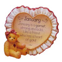 January with Birthstone Picture Frame - Cherished Teddies 311588