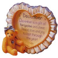 December with Birthstone Picture Frame - Cherished Teddies 311723