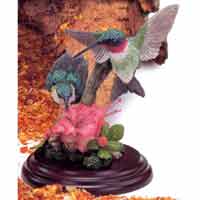 Ruby-Throated Humming-Bird Pair - Country Artists 01398