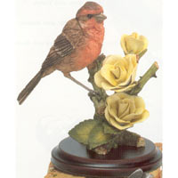 House Finch With Roses - Country Artists 01661