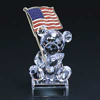 Large Patriotic Teddy - Crystal World 746-L