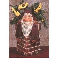 Santa In Chimney  with Tree & Instruments In A Sack - David Frykman DF1310