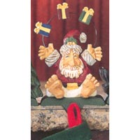 Santa Juggling Presents Stocking Holder - David Frykman DF2051