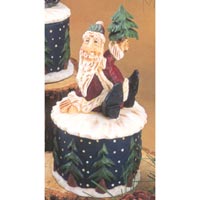 Santa with Christmas Tree Candle Jar - David Frykman DF2056