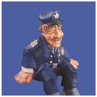 Patrolman Shelf Sitter In Stock- ing Feet - David Frykman DF3803