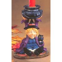 Witch And Cauldron Candle Holder - David Frykman DF6002