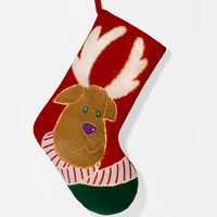 Colorful Reindeer Stocking - Department 56 31917