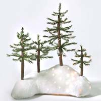 Fiber Optic Woods - Green Trees/Multi Lights - Department 56 53001