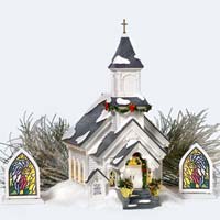 Silent Night Church Set of 6 - DAMAGED - Department 56 55378-D