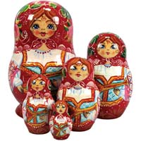 Balalaika's Dolls - nest doll - G. Debrekht Artistic Studios 14018-2