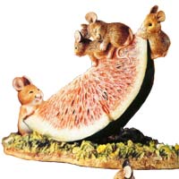 Merrie Mice - Melon Rock And Roll - Enesco Gifts & Home Decor 107655