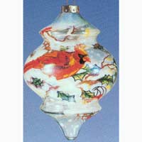 Snowy Cardinal - Figi Inside Art Ornaments tr-le-10074