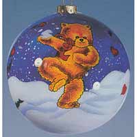 Bears-Snowball Fight - Figi Inside Art Ornaments tr-le-71904