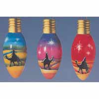 Small Christmas Bulb-Set Of 3 Wisemen - Figi Inside Art Ornaments tr-le-71926