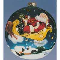 Santa Sleigh - Figi Inside Art Ornaments tr-sa-71716