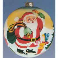 Outdoor Santa With Children - Figi Inside Art Ornaments tr-sa-96106