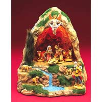 10 Piece  Figure Set With  Grotto - Fontanini 54211