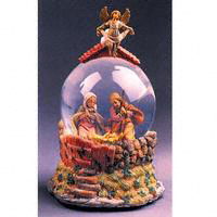 Holy Family in Stable Glitterdome - Fontanini 66212