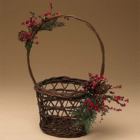 Large Winter Briar Basket - Boyds Home 89904