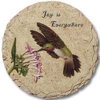 Hummingbird Joy Plaque - Living Stone E73904