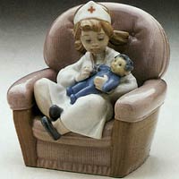 Playing Nurse - Nao: Hand Made in Spain by Lladro 1055