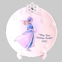 Girl and Ice Skates Decorative Plate - Precious Moments 104058