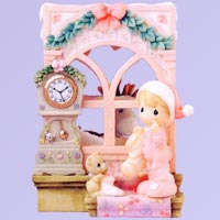 Windows of Wonder - Boy and Clock - Precious Moments 112421