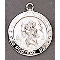 Sterling Silver St. Christopher Pendant - Roman, Inc. Gifts 16907