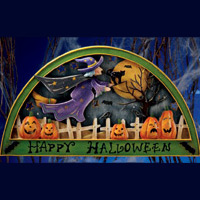 WoodWorks Happy Halloween Plaque - Roman, Inc. Gifts 49826