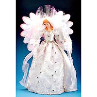 Angel With Fibre Optic & Feather Wings Tree-Topper With Adaptor - Roman, Inc. Gifts 72838