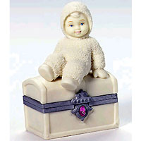 Royal Treasure February Birthstone Hinged Box - Snowbabies 69112